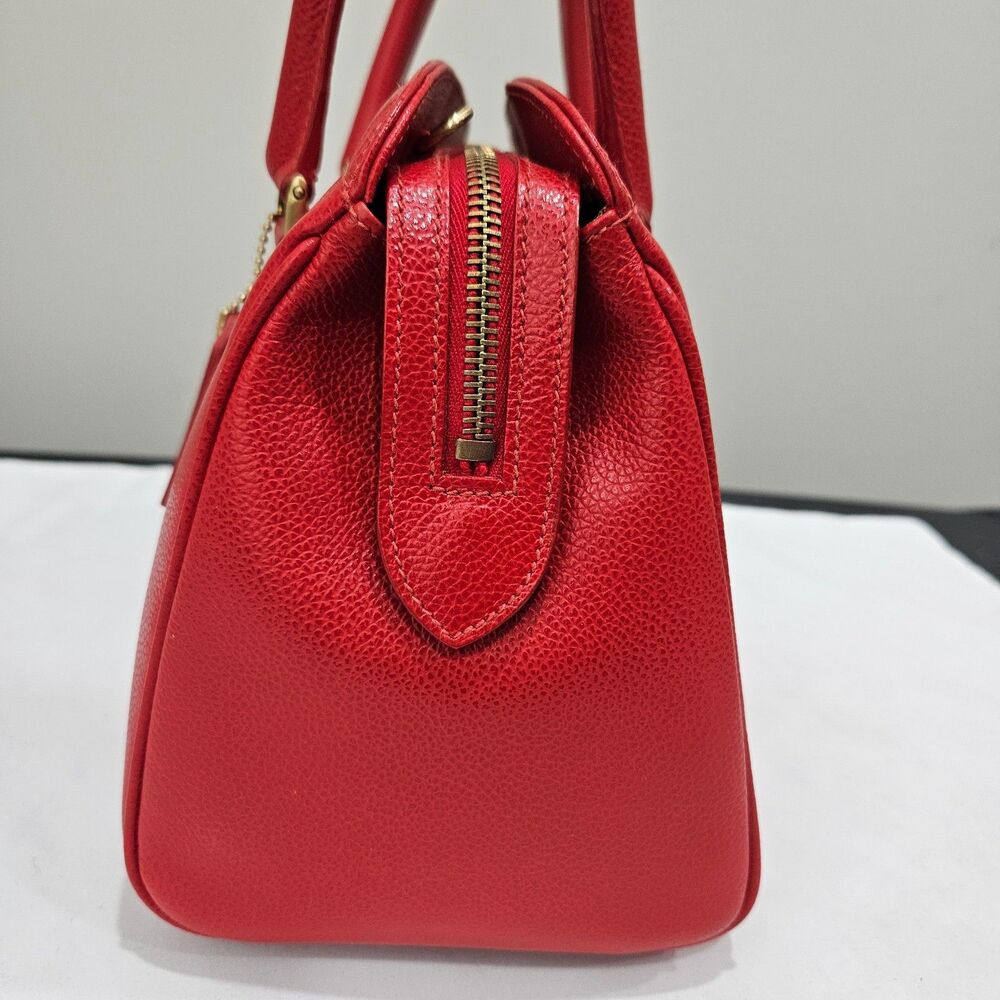 Vintage Coach Madison Sutton Satchel Crossbody Bag 4410 Scarlet Red Italy - Picture 6 of 16